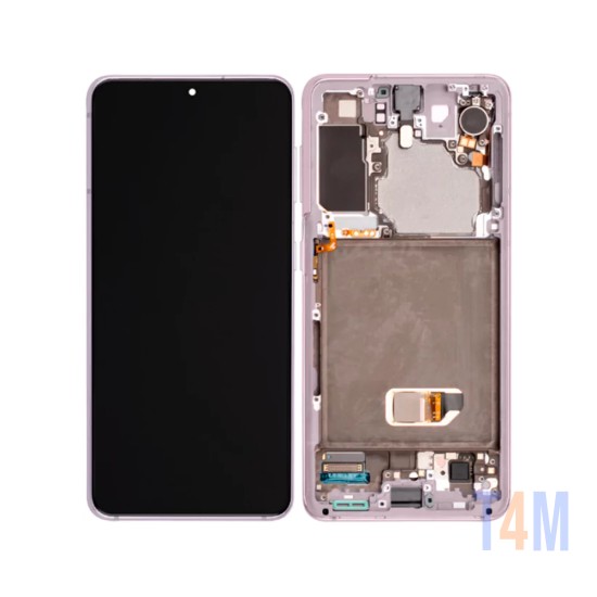 Touch+Display with Frame and Camera Samsung Galaxy S21 5G/G991 6.2" Service Pack (GH82-24544B/GH82-24545B) Phantom Violet